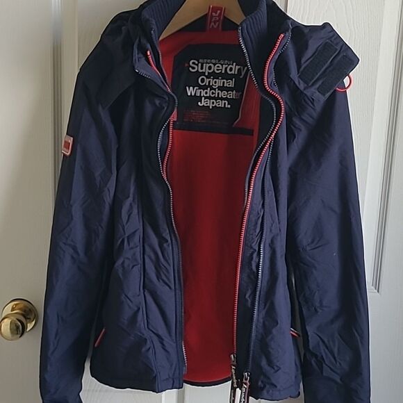 Superdry Original Windcheater Japan Jacket - Size  XS - Navy/Red - Picture 10 of 10